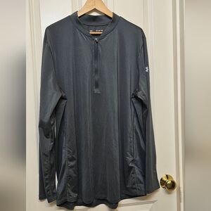 UNDER ARMOR Men’s Half Zip Long Sleeve Seamless Grey 2XL